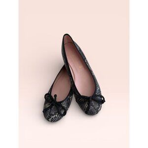 PRETTY BALLERINAS Snake Print Leather Ballet Flats Size 37 / US 7